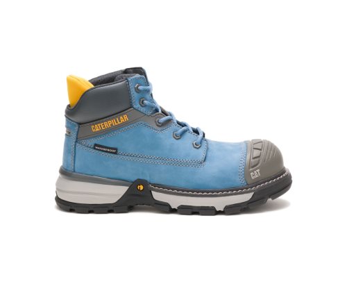 Botas De Seguridad Caterpillar CAT Excavator Superlite Impermeables Nano Puntera Mujer Azules | CAT-092FB